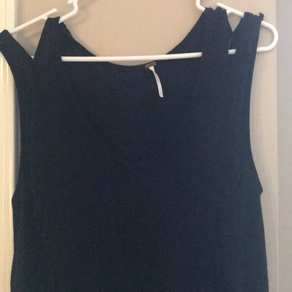 Black flowy Free People Tank Top
